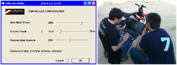 Técnicos testeando parámetros de configuración Xispa